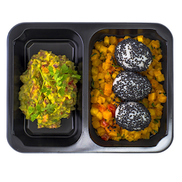 Pečená šťouchaná dýně s vejcem a guacamole