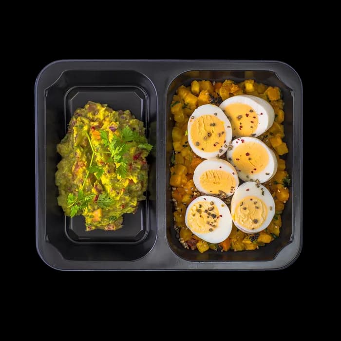 Low carb krabicka s vejci a guacamole Nutric Bistro